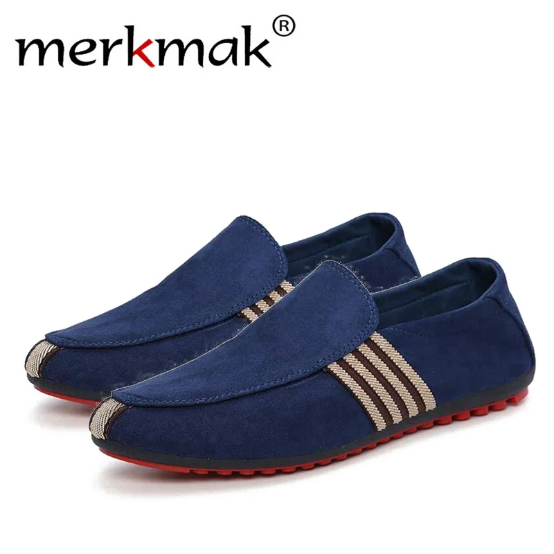 

2018 Man Shoes Walking Ventilation Casual Male Men sapato masculino Red Bottom Canvas Slip Driving Moccasin Loafers Flat Shoes