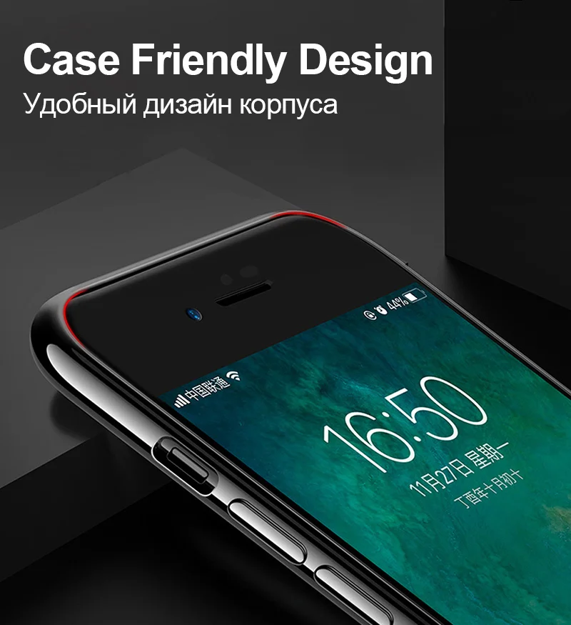 TOMKAS 5D Edge Protective Glass on the For iPhone 7 Glass Tempered Screen Protection For iPhone 6 6s 7 8 Plus Screen Protector