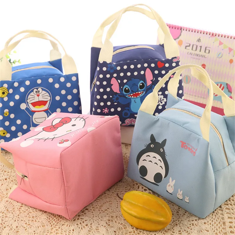 

Cartoon Portable Insulated Canvas Lunch Bag Thermal Food Picnic Lunch Bags Cooler Lunch Box Bag Tote Food Carry Bag