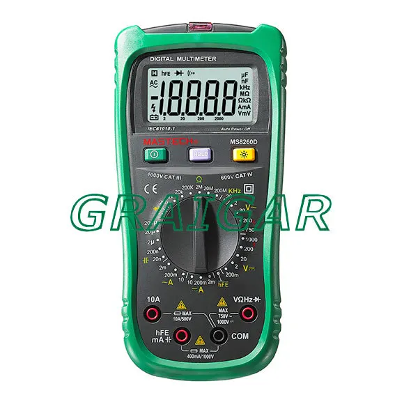 

MS8260D 4 1 / 2 Hand-Held Multimeter,Non-Contact Digital Multimeter, Capacitance, Frequency Can Be Measured