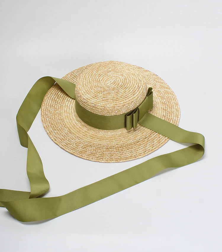 ROSELUOSI, женские летние соломенные шляпы,, модные, с бантом, плоский верх, шляпа от солнца с длинной лентой, для девушек, с широкими полями, пляжная шляпа, Gorras