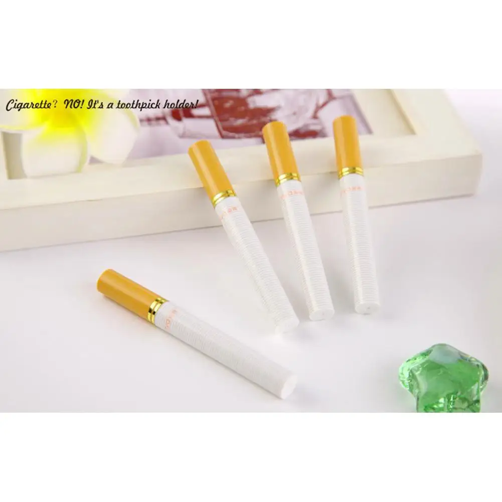 TPFOCUS Mini Portable Cigarette Shape Toothpick Holder Outdoor Picnic Travel Simple Safety High Quality