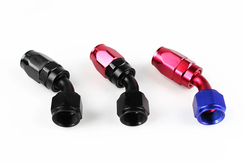 

Anoized Aluminum 45 Degree Oil Fuel Swivel Fitting Fuel Hose End Male Adaptor Oil Cooler Fitting Oil Fuel Hose End AN10-45