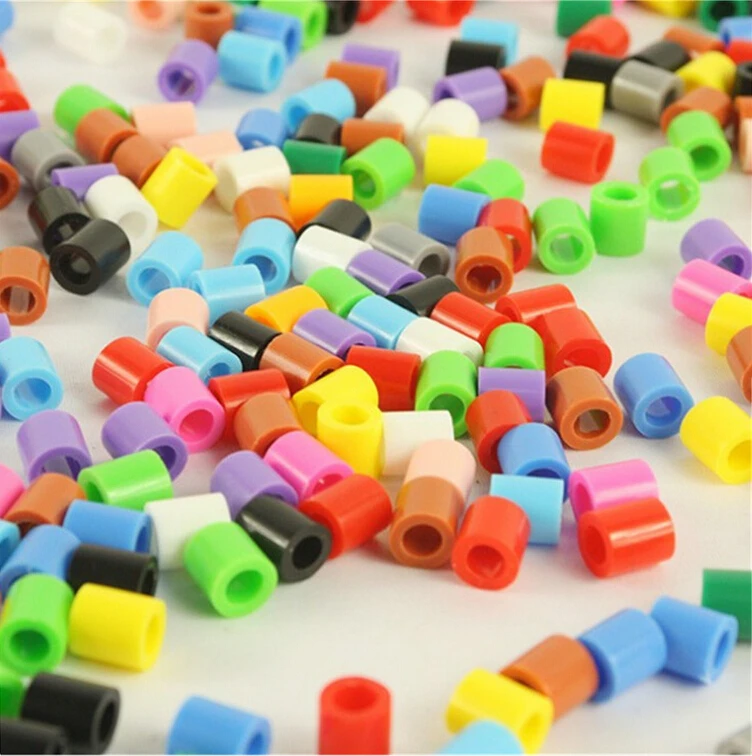 Comprar 10000 unids lote color mezclado 5mm HIGHGRADE perler perlas grado alimenticio hama fuse beads Puzzles envío gratis