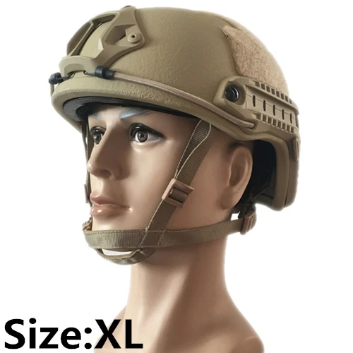 DEWbest FDK-04 Presisi Helm Militer Bukti peluru helm Tempur Helm Antipeluru NIJ IIIA helm Balistik - Цвет: Sand size XL