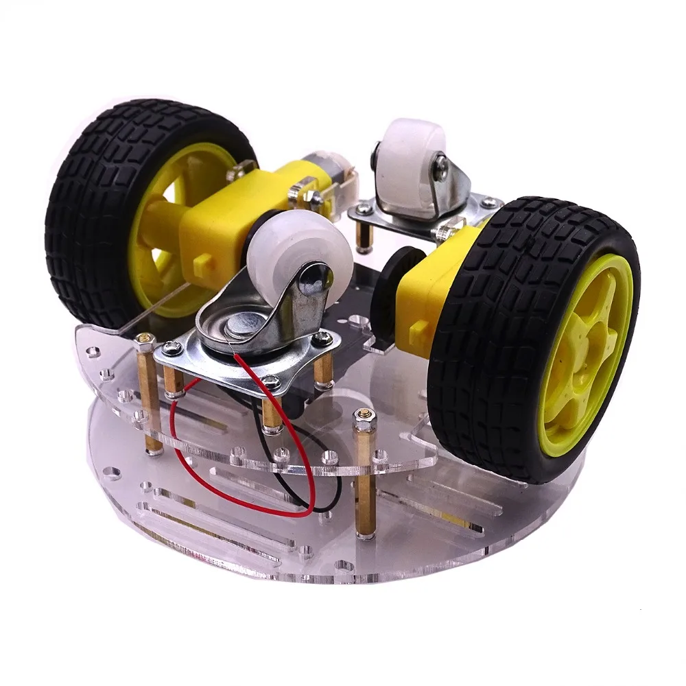 Умный автомобильный комплект 2WD умный круглый робот-автомобиль двухслойный шасси комплект с кодером скорости для Arduino DIY стартовый обучающий комплект