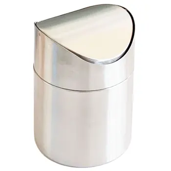 

Gerimport-trash bin Inox desktop