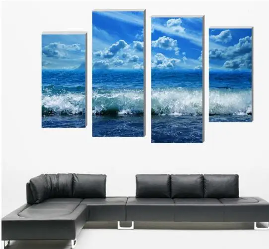 4 pieces paintings sky clouds Wall Art Picture Modern Home Decoration gifts multi panel canvas wall