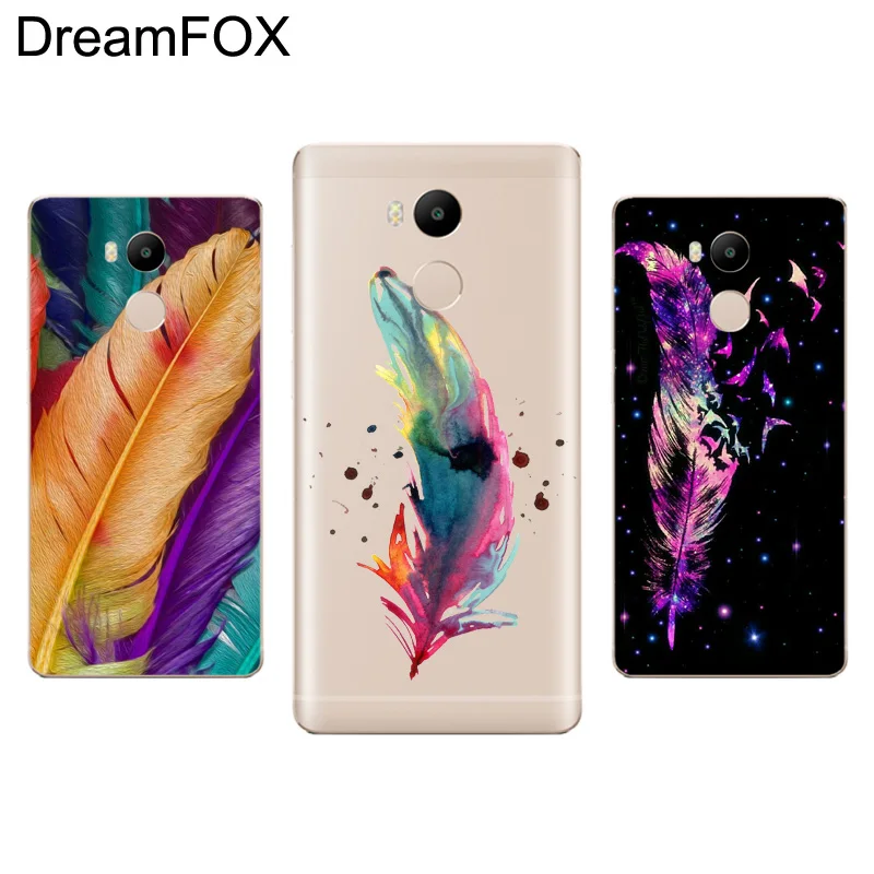 DREAMFOX M189 цветной рисунок перьев Мягкий силиконовый чехол из ТПУ для Xiaomi Redmi Note 3 4 4X5