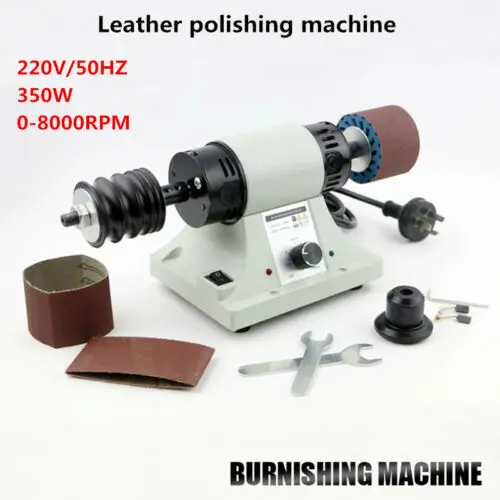 

220V Leather Polishing Burnishing machine leather Grinding Burnisher Mini Desktop Leather Edge Grinding Machine Polishing Tool