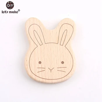 

Let's Make 1pc BPA Free Wooden Animal Teething Pendant DIY Baby Crafts Accessories Nursing Pendant Organic Making Jewelry