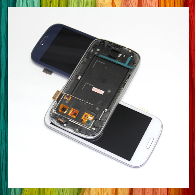 ЖК-дисплей для samsung s3 i9300 рамка дисплей ЖК белый синий | Мобильные телефоны и