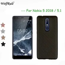 WolfRule sFor Cassa Del Telefono Nokia 5.1 Copertura di Lusso di Protezione Completa In Fibra di Carbonio Caso Molle di TPU Per Nokia 5.1 Borsette Per nokia 5 2018(China)