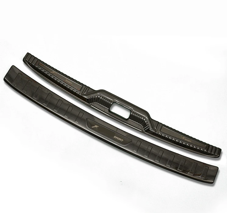 

High Quality Black titanium Rear Trunk Bumper Protector Guard Plate 2pcs for Ford 2019 Focus Mk4 accessories