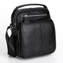 Véritable cuir hommes messenger sac d’épaule sac de mode marée marque hommes classique conception haute qualité téléphone sac petit paquet carré