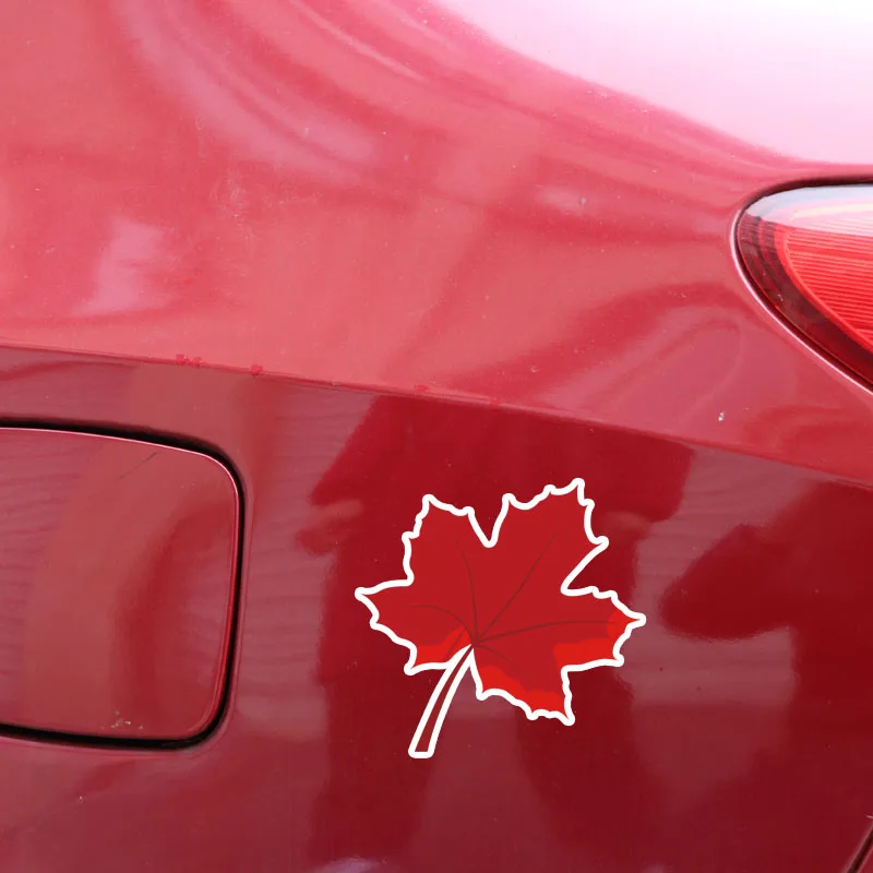 YJZT 11,8*12,3 см интересные уникальный листья Красного клена аксессуары для автомобильных наклеек 11A1644