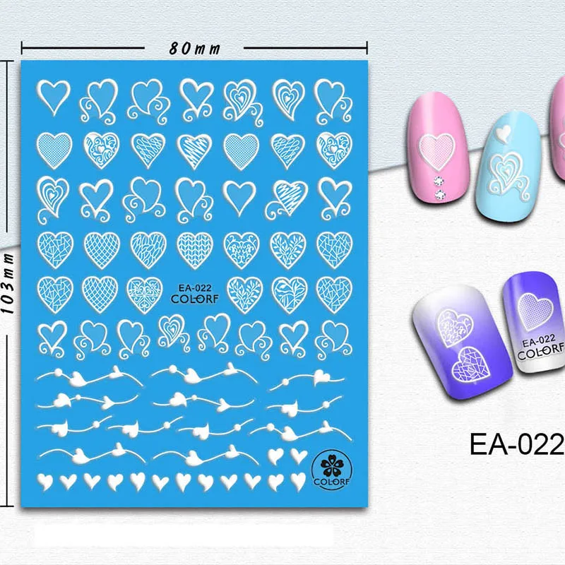 Белые цветочные наклейки для ногтей с бабочками, 5D наклейки для дизайна ногтей, наклейки для маникюра, наклейки для ногтей, модный набор для дизайна ногтей с цветами - Цвет: 22