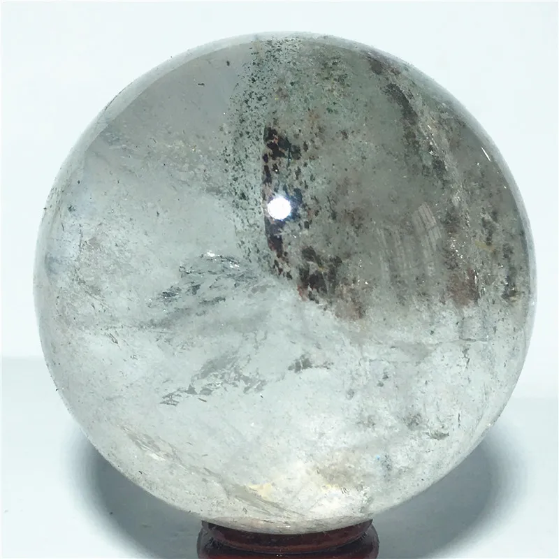 

Ball Narural ghost quartz Crystal Stone and craft reiki healing Decorative ball (72mm)