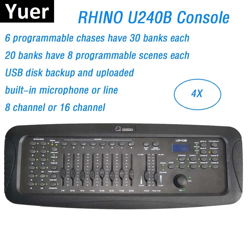 Профессиональный контроллер освесветильник сцены RHINO 240B DJ-оборудование DMX512