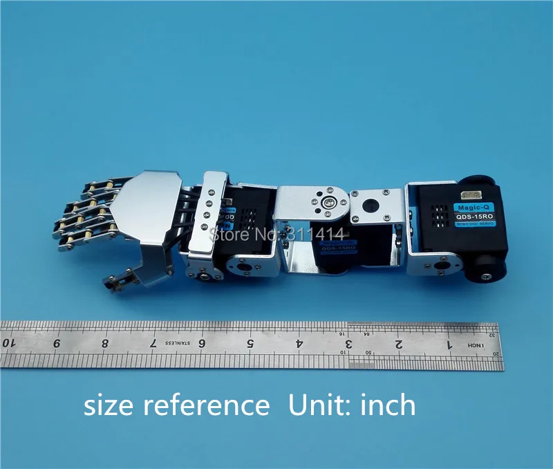 Humanoid 3DOF робот левая рука правая рука с пятью пальцами манипулятор и сервопривод для DIY робототехники рука в сборе