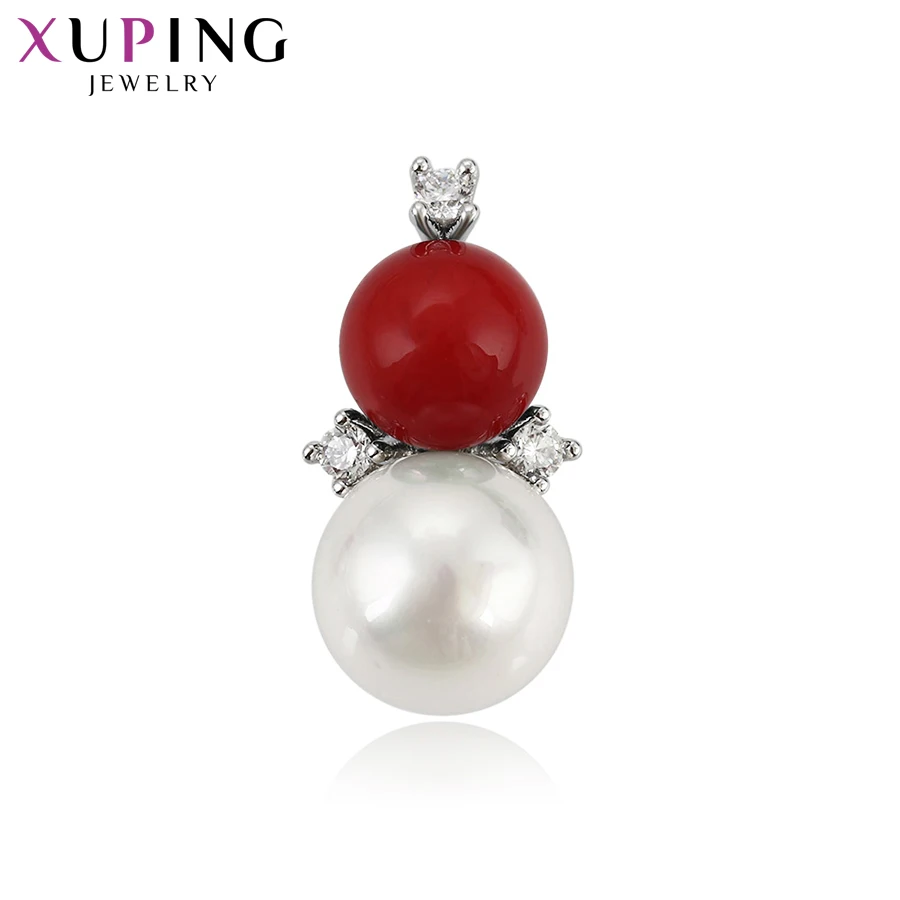 

Xuping Newest Pendant Jewelry for Women Double Imitation Pearl Lovely Family Birthday Party Free Gift Wrapping S178.4-32778