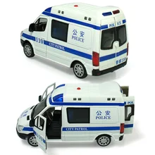 Alloy policeman car 110 ambulances 120 pull back flashing music boy car toys model 1 32
