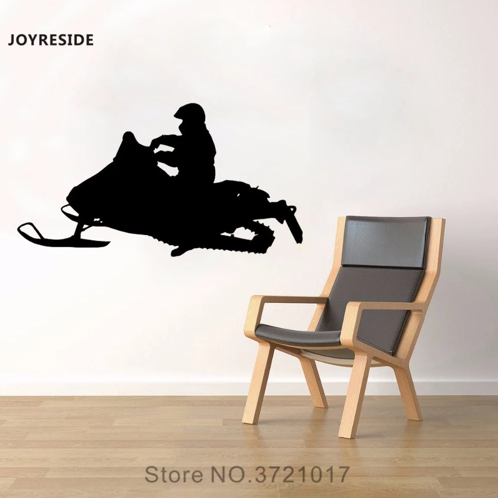 JOYRESIDE Snowmobiles Racing Wall Decal Vinyl Sport Art Home Decor For