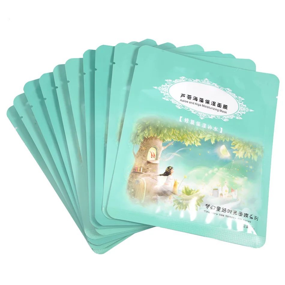 Новинка 10 шт./лот алоэ и Алга растительный коллаген кристальная маска для лица