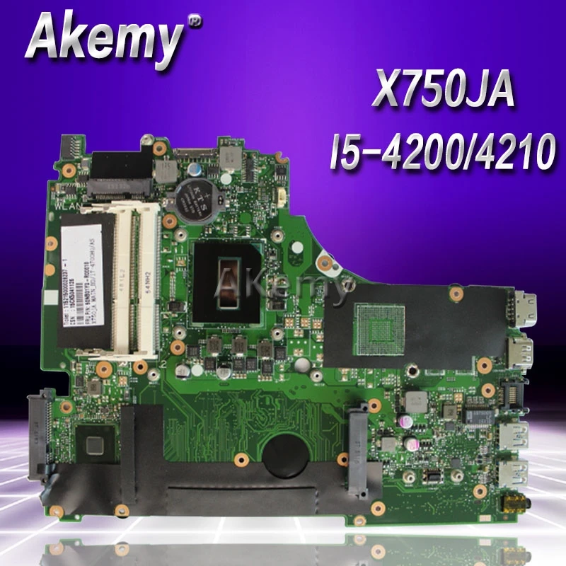

Akemy X750JA-I5-4200/4210 Motherboard For ASUS X750J k750J A750J X750JB laptop Notebook motherboard X750JA mainboard