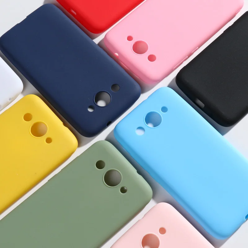 

Candy Color Case For Huawei Y3 2017 Case Soft Silicone Back Phone Case for Huawei Y3 2018 /Y3 2017 CRO-U00 CRO-L22 L02 L03 Funda