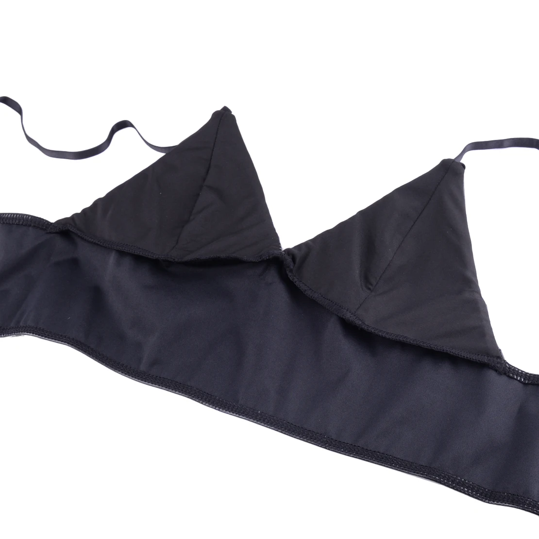 Black Sexy Bust Bras Women Cool Punk Latex Bra Top Shine Patent Leather Faux Crop Corset Sling Bottoming Bustiers with Zipper