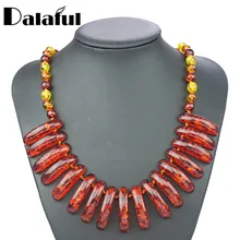 Новое поступление, ожерелье с искусственными синтетическими бусинами в приморском стиле, изысканное ожерелье с подвеской для женщин и девочек L61001