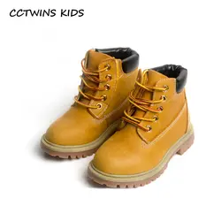 CCTWINS дети весна-осень зимние детские ботинки Дети, теплый чистка меха для девочек в римском стиле коричневые ботинки детская кожаная обувь