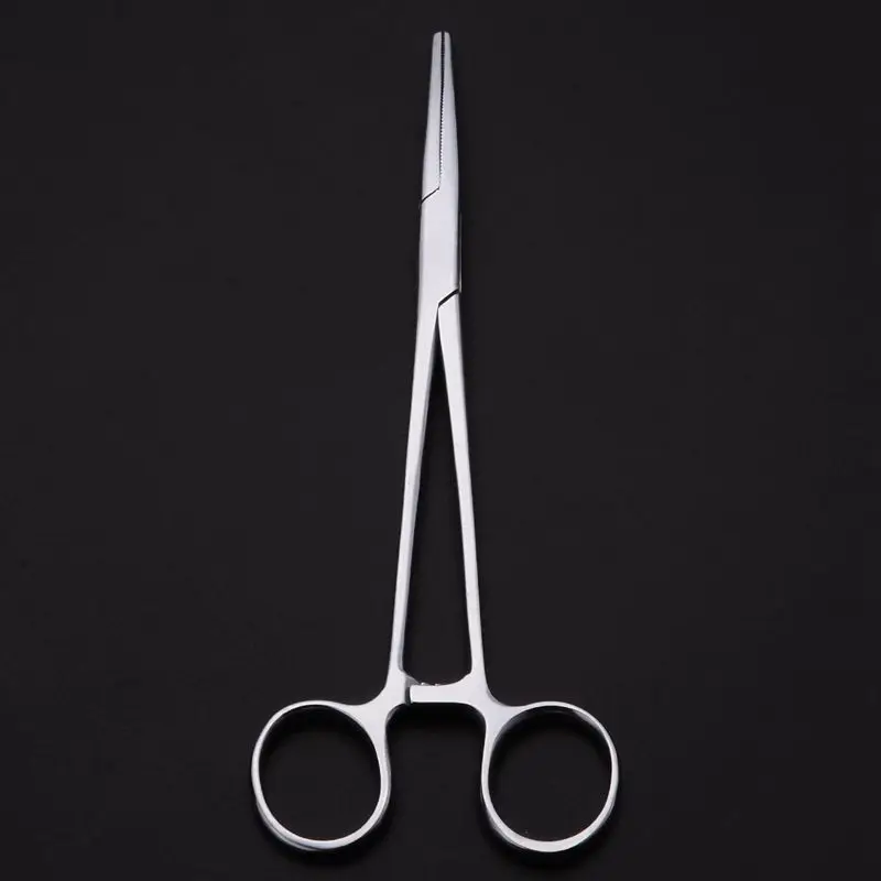 

Durable Stainless Steel Curved Tip Hemostat Remover 18cm Locking Clamp Forceps Plier Elbow Scissor for Fly Fishing Gear Mayitr