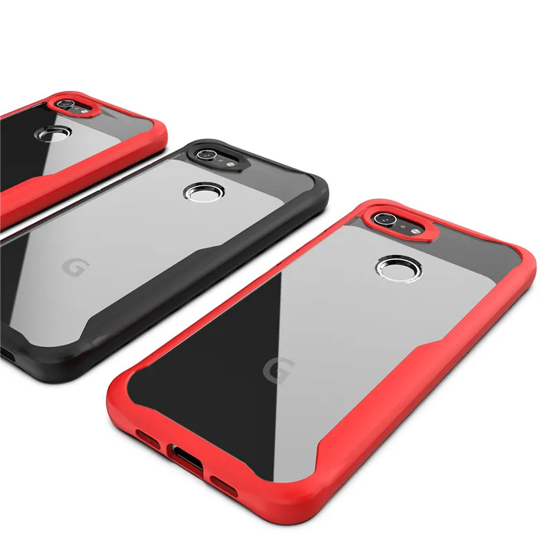 

For Google Pixel 3a/ 3a XL Cover Skin Case Hybrid TPU Frame Clear PC Back Shockproof Cover Skin Case For Google Pixel 3a/ 3a XL