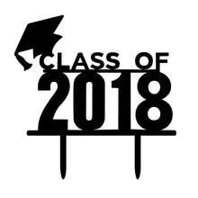 Топ DIY класс черный торт Топпер Выпускной праздничный торт Топпер вечерние принадлежности