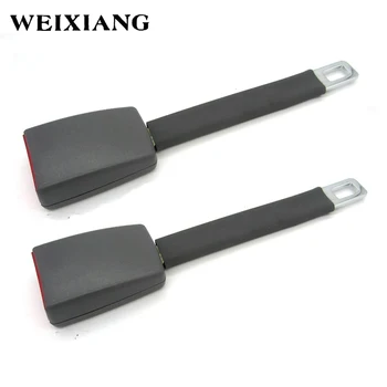 

2 x 2.1cm Grey Automobile Car Safety Seat Belt Buckle Extender Rigid Seatbelt Extension With E24 Certification (Pack of 2)