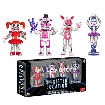 

4Pcs/Set FNAF Five Nights At Freddy's Sister Location toys Bonnie Foxy Fazbear Bear PVC Figure Model Doll Toy Gift Brinquedos