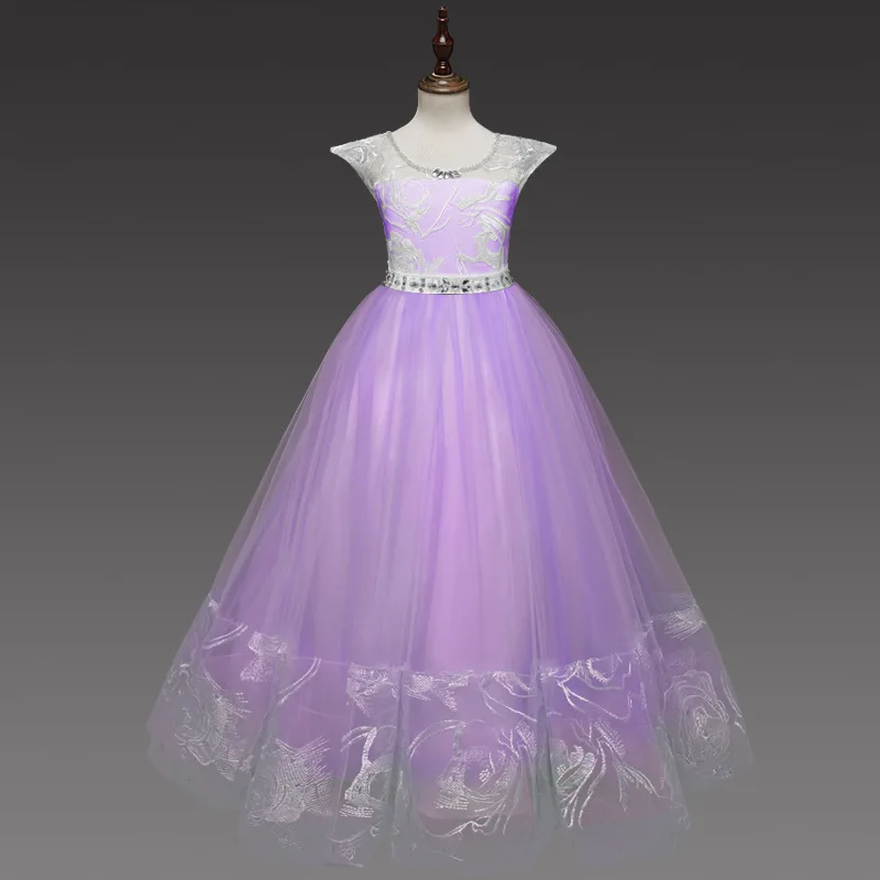 Lace Teen Girls Dresses 2018 Tule Princess Dress Child Wedding White Party Evening Clothing Kid Bridesmaid Pageant Gown For Girl (3)