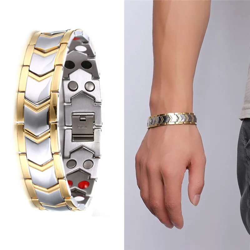 Для мужчин браслет Браслеты энергетический германиевый Магнитный турмалиновый браслет оздоравливающие ювелирные изделия для Для женщин