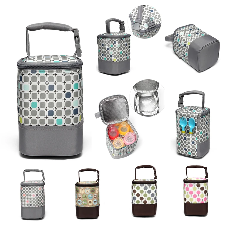 

New Baby Food Bottle Warmer Bag Insulated Bag Cool Bag With Stroller Hand Strap-3688