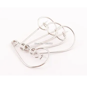 

50pcs/lot silver and rose gold color snails shape brooch pin Safety Pins label garment accessories