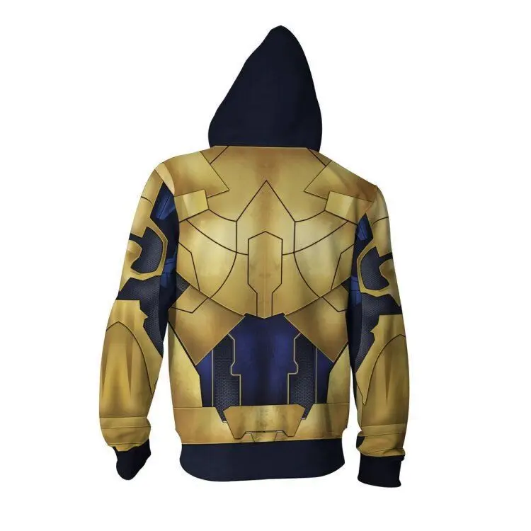 Avengers 4 Endgame Cosplay Costume Hoodies Sweatshirt Thanos Superhero 3D Printed Battle Suit Zipper Coat Masks Halloween Props