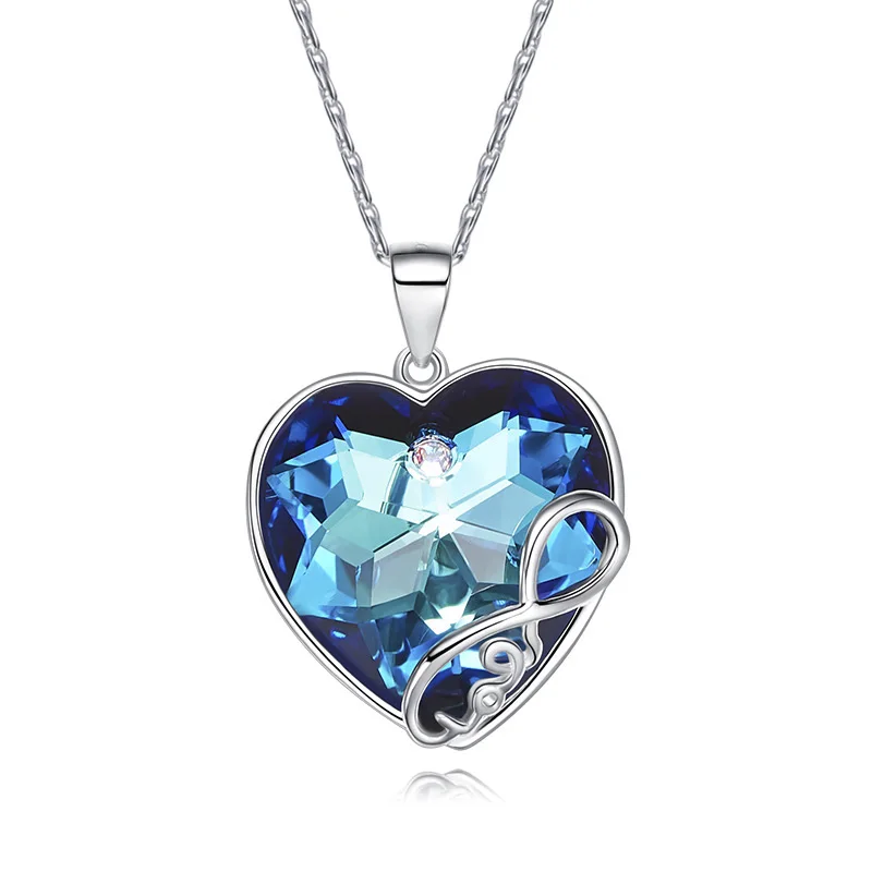 

Europe and The United States Luxury Fashion Necklace Crystal Embellishment Heart Design Charm Women Wedding Party Gift Fitting