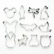 Kitstorm животных Нержавеющая сталь для нарезки печенья в виде мультфильм металлический Buscuit ножи, выпечка Инструменты Кухня аксессуары