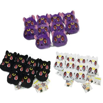 

Anime Sailor Moon 3pcs/set cat keychain Lunar Artemis Diana Cat plush doll keychain Hang Decorations Free Shipping