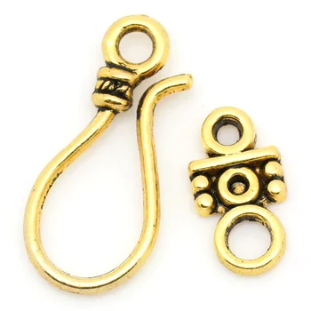 

DoreenBeads Toggle Clasps gold color tone 24x11mm 14x7mm,50 Sets (B28930)