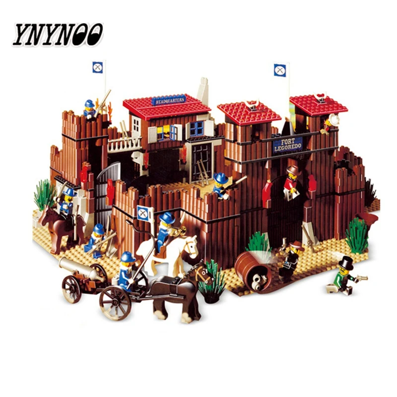 

YNYNOO 33001 742Pcs Genuine Building Series The Idian Cowboy`s Castle Set Educational Building Blocks Bricks Toys Model