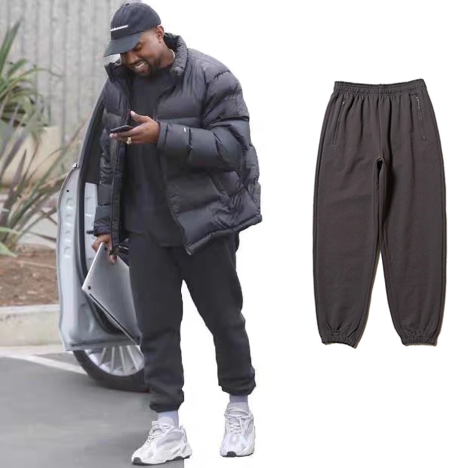 Новые Модные осенние свободные мешковатые спортивные штаны Kanye West повседневные мужские брюки-джоггеры Pantalon Homme