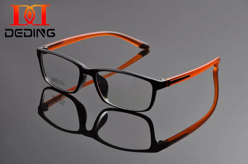 Deding новые очки кадр TR90 обода площади прозрачные линзы Ultra Light Óculos де Грау masculino